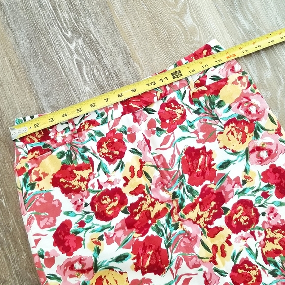 Ann Taylor Loft Floral Lined Cotton Skirt sz 6 Petite - Picture 8 of 11